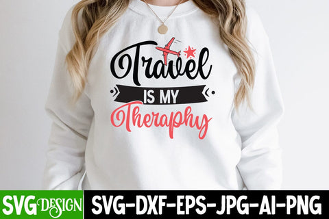 Travel is my theraphy SVG Cut File, Travel is my theraphy SVG Design, Summer SVG Cut File,Aloha Summer SVG Design, Summer SVG Quotes, Summer Sublimation PNG,Funny Summer SVG SVG BlackCatsMedia 