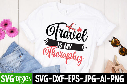 Travel is my theraphy SVG Cut File, Travel is my theraphy SVG Design, Summer SVG Cut File,Aloha Summer SVG Design, Summer SVG Quotes, Summer Sublimation PNG,Funny Summer SVG SVG BlackCatsMedia 