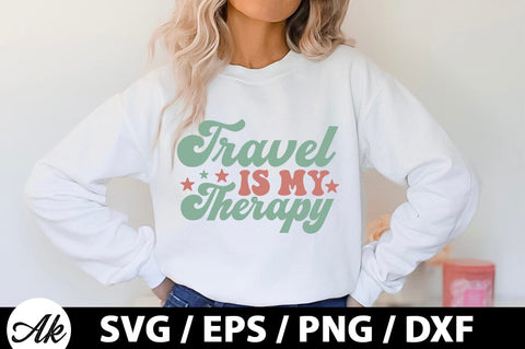 Travel is my therapy Retro SVG SVG akazaddesign 