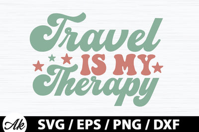 Travel is my therapy Retro SVG SVG akazaddesign 