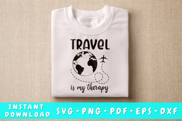 Travel Is My Therapy SVG SVG HappyDesignStudio 