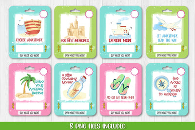 Travel Money Card PNG Designs | Printable Vacation Card Sublimation TatiStudio 