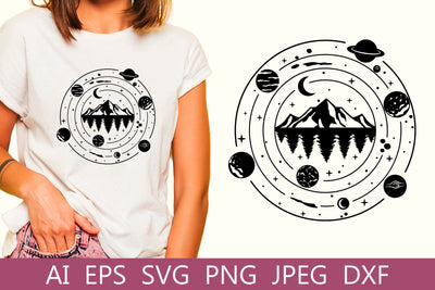 Travel monogram svg, Outdoors and nature silhouette, Adventure logo SVG AnastasiyaArtDesign 