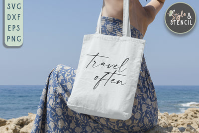 Travel Often SVG | Travel | Script Font SVG SVG Style and Stencil 