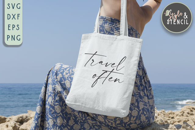 Travel Often SVG | Travel | Script Font SVG SVG Style and Stencil 