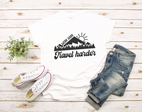 Travel Quotes SVG Bundle, 6 Designs, Travel Is My Therapy SVG, Say Yes To New Adventures SVG, Work Hard Travel Harder SVG SVG HappyDesignStudio 