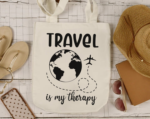 Travel Quotes SVG Bundle, 6 Designs, Travel Is My Therapy SVG, Say Yes To New Adventures SVG, Work Hard Travel Harder SVG SVG HappyDesignStudio 