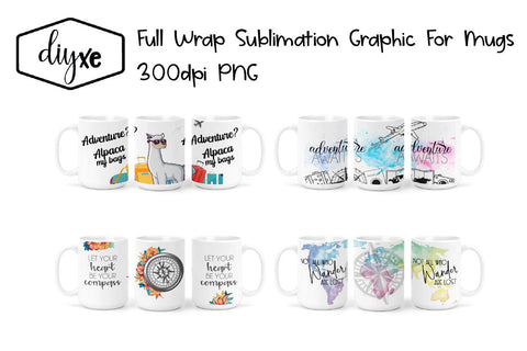Travel Sublimation Graphics For Mugs Sublimation DIYxe Designs 