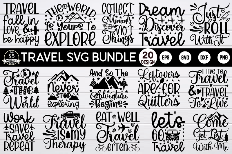 travel svg bundle vol 1 SVG buydesign 