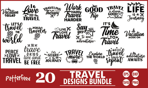 Travel SVG Designs Bundle SVG PatternFeed8 