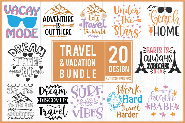 Travel & Vacation SVG Design Bundle SVG Creativeart88 