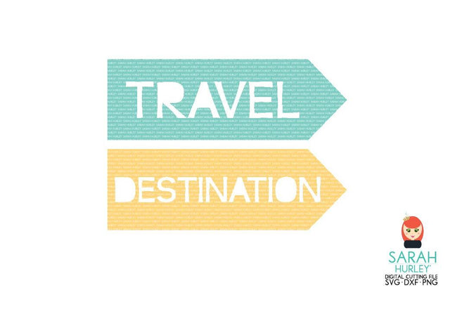 Travel Word Arrows SVG Sarah Hurley 