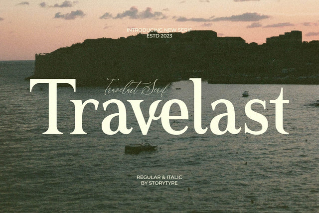 Travelast Typeface Font Storytype Studio 