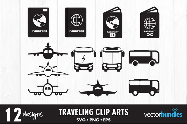 Traveling clip art bundle svg SVG vectorbundles 