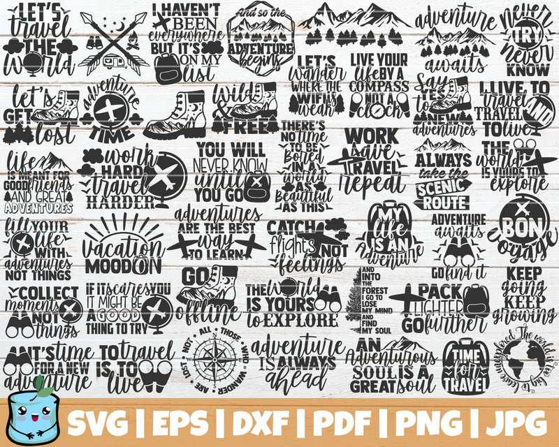 Traveling SVG Bundle | Adventure SVG Cut Files SVG MintyMarshmallows 