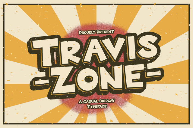 Travis Zone - Playful Display Font Font StringLabs 