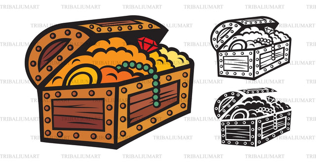 Treasure chest SVG TribaliumArtSF 
