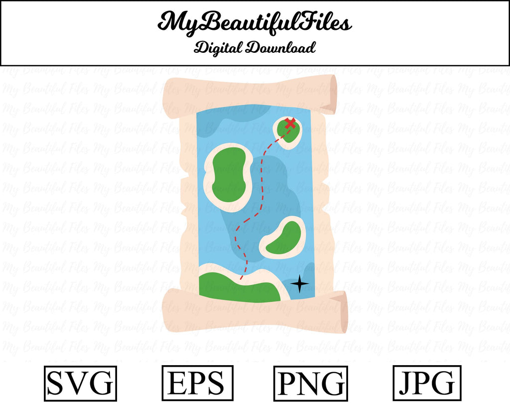 treasure map - pirates - So Fontsy