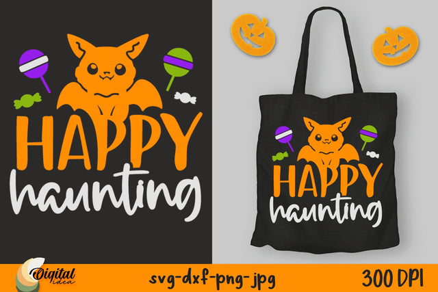Treat Bags Halloween SVG. Happy haunting design SVG. SVG Evgenyia Guschina 