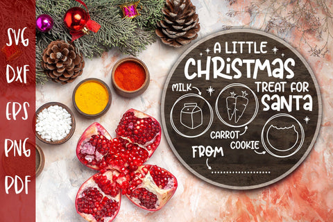 Treat for Santa Tray SVG - Milk and Cookies Christmas SVG SVG CraftLabSVG 