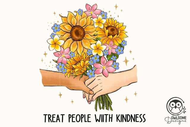 Treat People With Kindness PNG Sublimation Sublimation Owlsome.Designs 