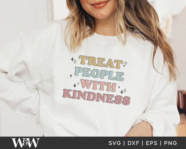 Treat People With Kindness SVG | Boho Be Kind SVG SVG Wood And Walt 