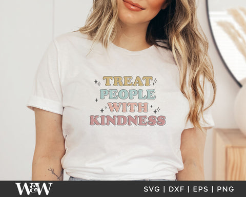 Treat People With Kindness SVG | Boho Be Kind SVG SVG Wood And Walt 