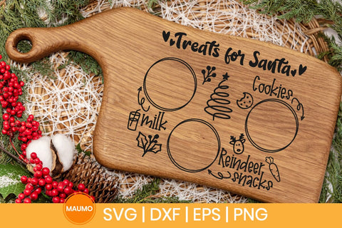 Treats for Santa, Christmas tray svg quote SVG Maumo Designs 