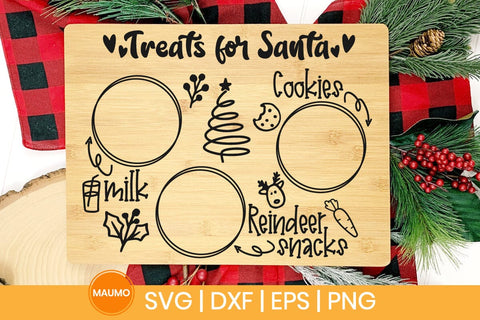 Treats for Santa, Christmas tray svg quote SVG Maumo Designs 