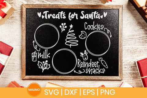 Treats for Santa, Christmas tray svg quote SVG Maumo Designs 