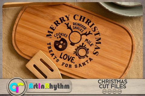 Treats for Santa SVG / Christmas round decoration SVG Artinrhythm shop 