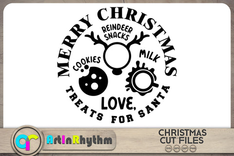 Treats for Santa SVG / Christmas round decoration SVG Artinrhythm shop 