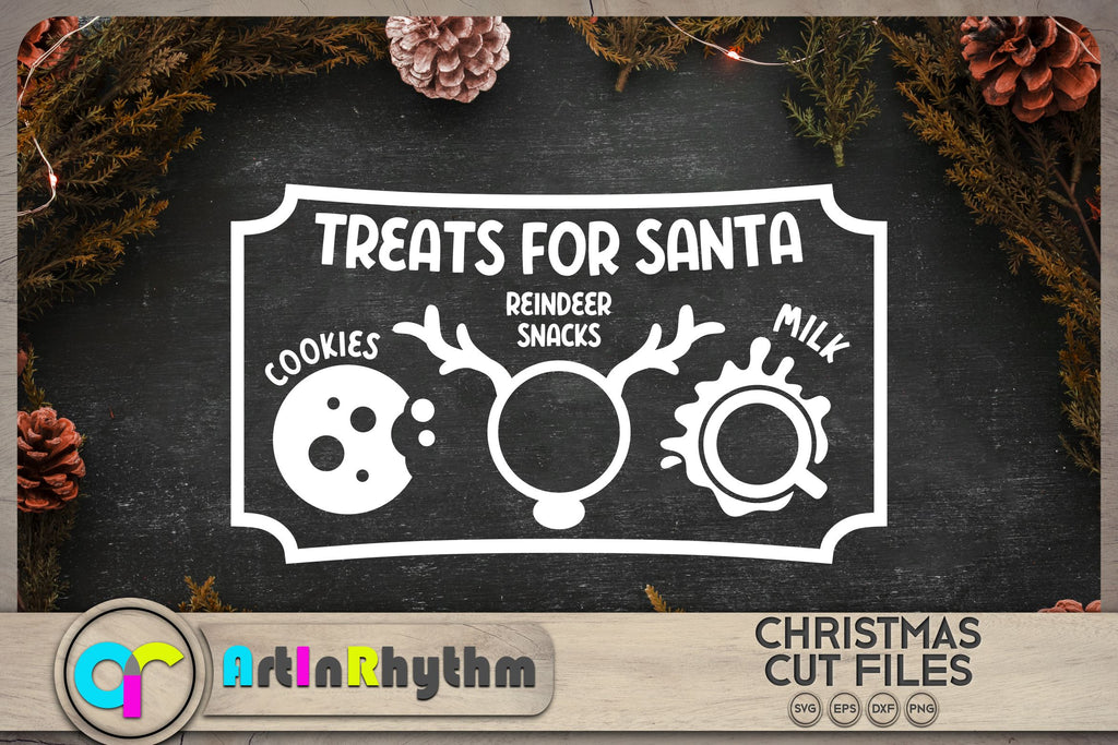 Treats for Santa SVG / Treats for Santa tray SVG - So Fontsy