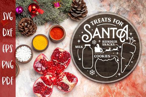 Treats for Santa Tray SVG - Milk and Cookies Christmas SVG SVG CraftLabSVG 