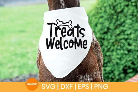 Treats welcome | Dog bandana svg quote SVG Maumo Designs 