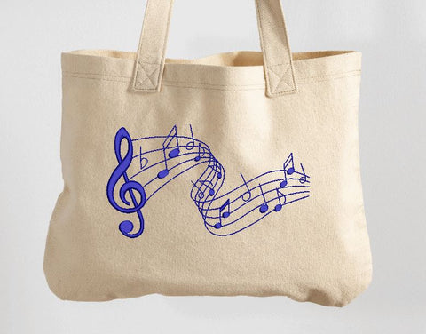 Treble Clef with Notes, Music Machine Embroidery Design Embroidery/Applique DESIGNS Canada Embroidery 