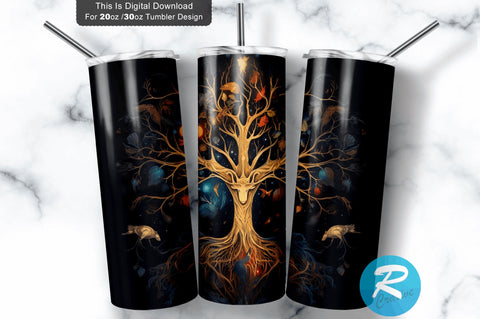 Tree Birds 20 oz / 30 oz Tumbler PNG Sublimation Regulrcrative 