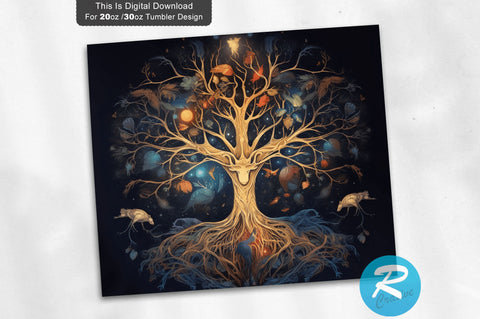 Tree Birds 20 oz / 30 oz Tumbler PNG Sublimation Regulrcrative 