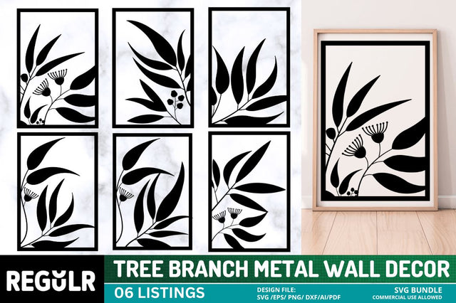 Tree Branch Metal Wall Decor SVG Bundle SVG Regulrcrative 