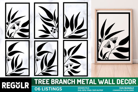 Tree Branch Metal Wall Decor SVG Bundle SVG Regulrcrative 