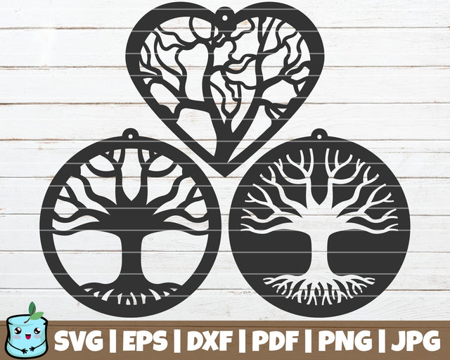 Tree Earrings SVG MintyMarshmallows 