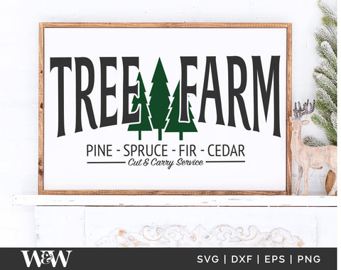 Tree Farm Cut & Carry Service SVG | Christmas SVG SVG Wood And Walt 