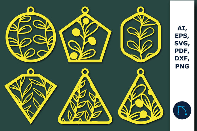 Tree leaf Earring SVG Laser Cut Bundle SVG MD JOYNAL ABDIN 