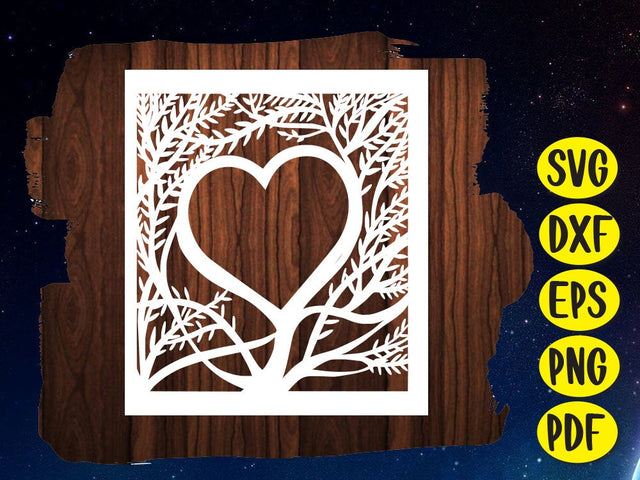 Tree Love couple Paper cut SVG Johan Ru designs 