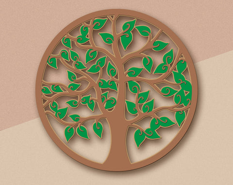Tree Of Life 3D SVG Bundle, 4 Designs, Family Tree Laser SVG Cut Files, Tree of Life Glowforge Files SVG HappyDesignStudio 