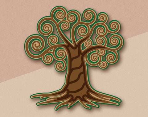 Tree Of Life 3D SVG Bundle, 4 Designs, Family Tree Laser SVG Cut Files, Tree of Life Glowforge Files SVG HappyDesignStudio 