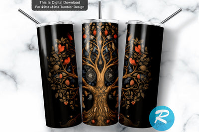 Tree of Life Dark 20 oz / 30 oz Tumbler PNG Sublimation Regulrcrative 