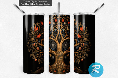 Tree of Life Dark 20 oz / 30 oz Tumbler PNG Sublimation Regulrcrative 