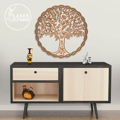 TREE of LIFE Multilayer layout files, Wall Decor SVG LaserCutano 