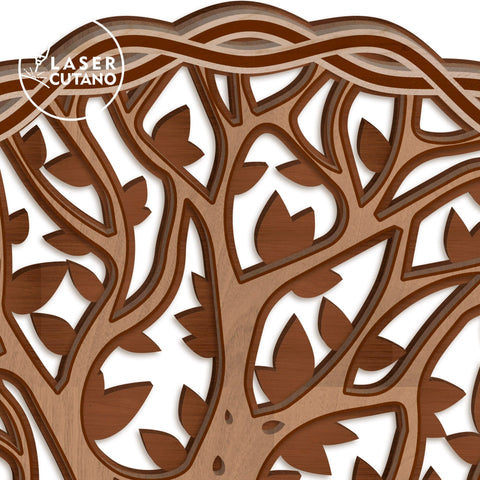 TREE of LIFE Multilayer layout files, Wall Decor SVG LaserCutano 